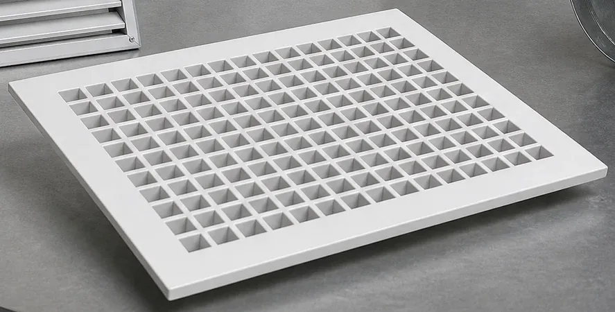 Representative egg crate grilles